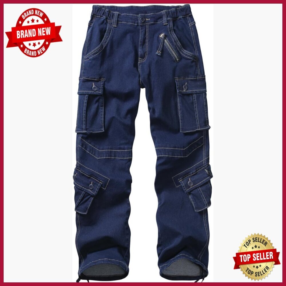 Women's Cargo Pants with 8 Pockets Cotton Ripstop Straight Leg Work Pants